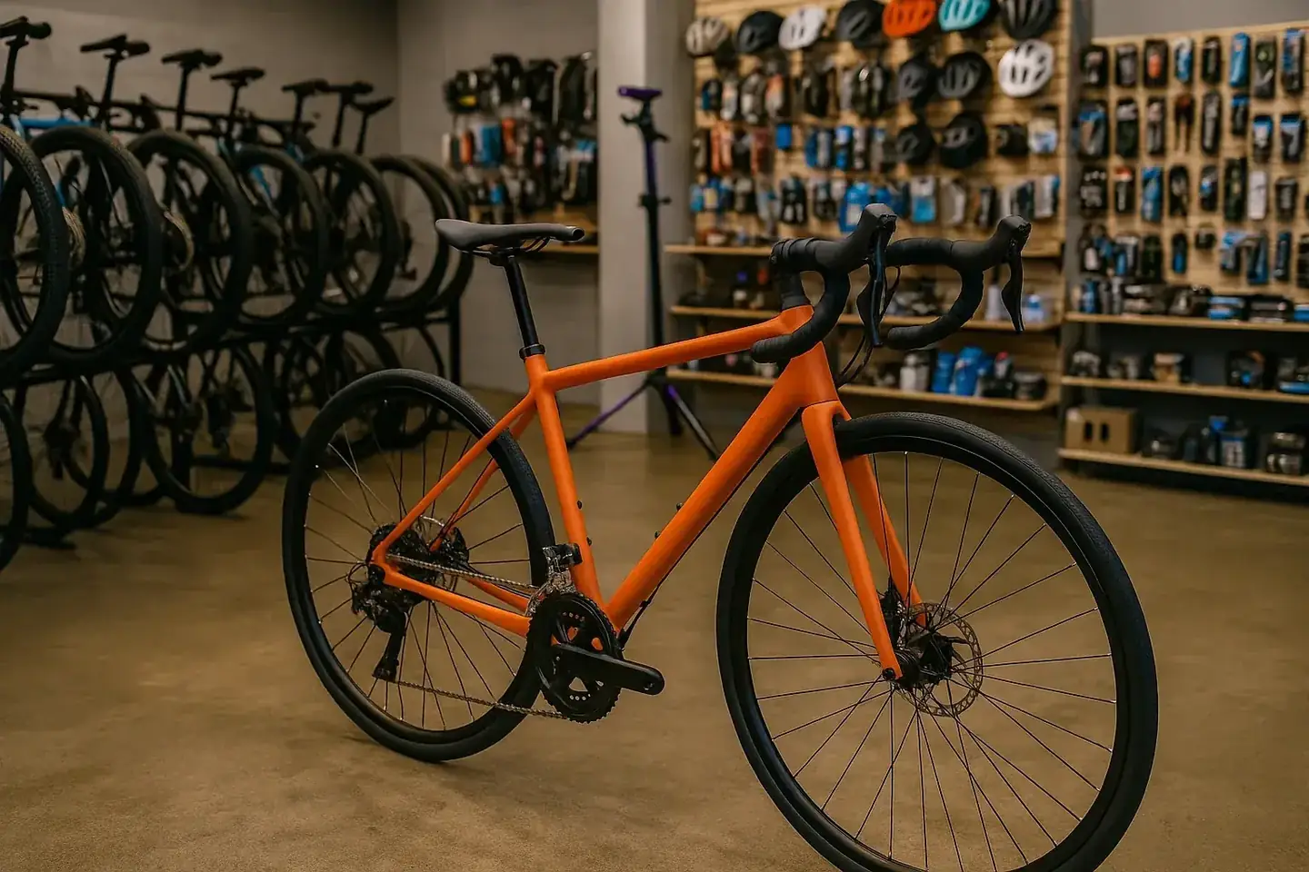 Bicicleta aro 29 em destaque na frente da loja da R3 Bike Shop